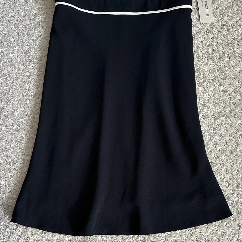 Evan-Picone Al Fresco Midi Dress Black/Ivory Size 10 NWT Classic Neutral Office - Picture 3 of 15